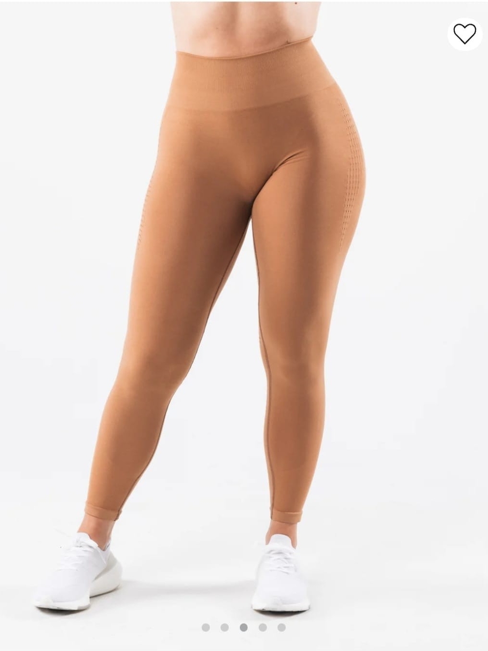 Alphalete Gym Workout High-Waist Seamless Leggings in Camel - Size L